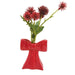 Red bow-shaped vase 