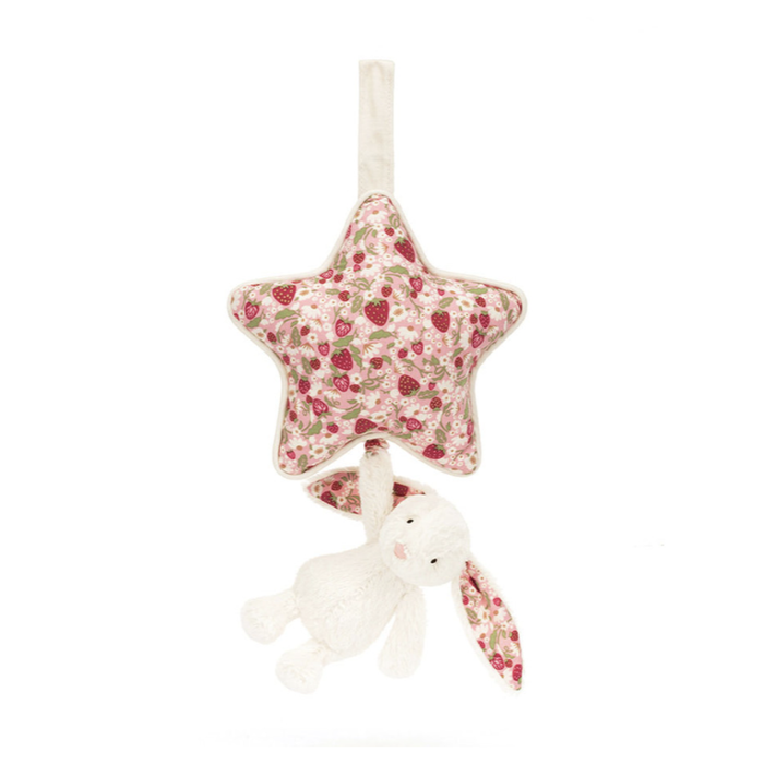 Jellycat Blossom Cream Berry Bunny Musical Pull