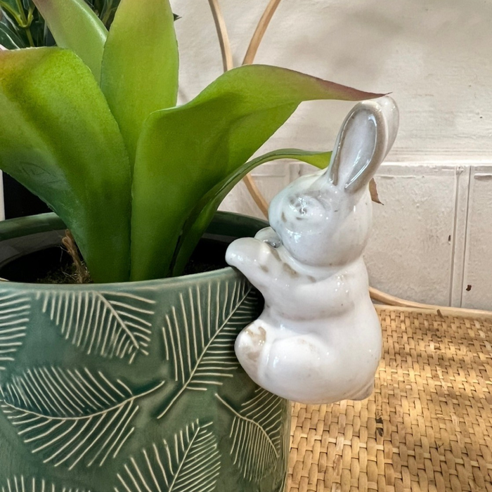 Rabbit Pot Hanger White 8cm