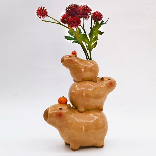 Urban Products Capybara Family Stack Vase Brown 25cm — Spoilt Gift ...