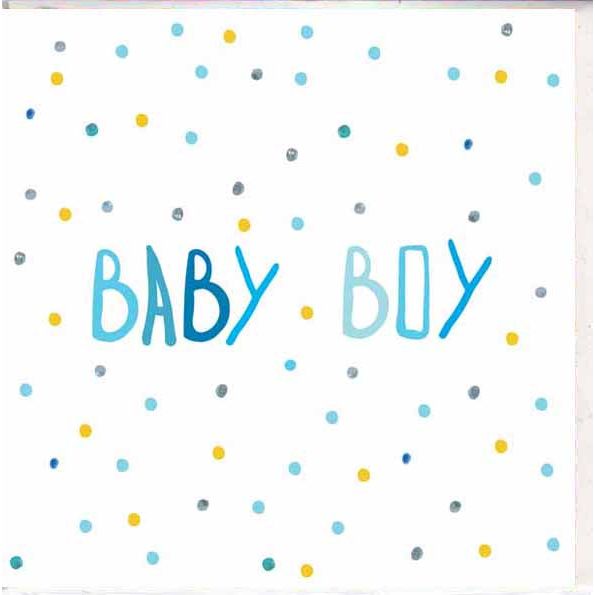 baby boy blue spots card