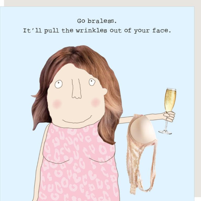 funny braless osie made a thing card for friends 