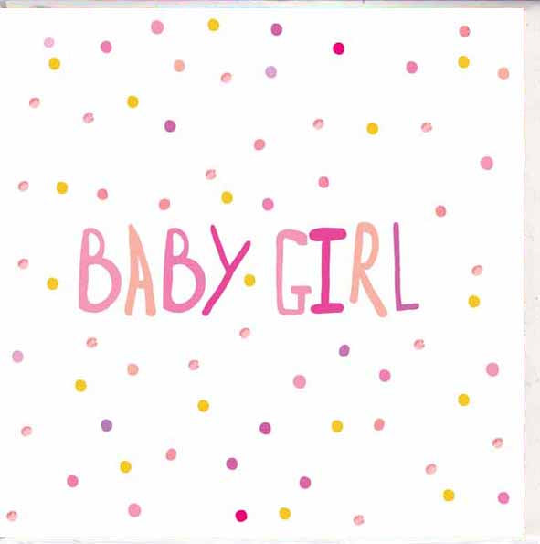 baby girl pink spots card