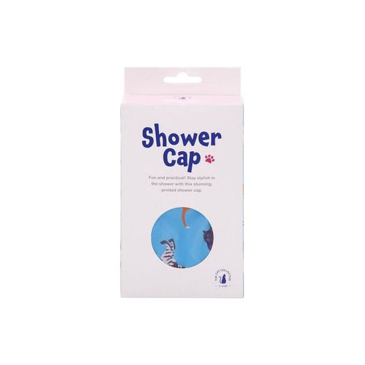 blue cat shower cap for hair