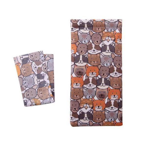 cat glasses case with lens cloth