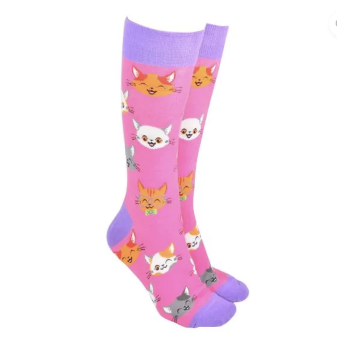 Sock Society Cute Cats Socks Pink