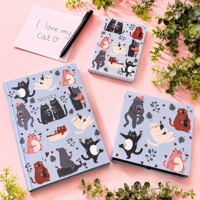 Playful Paws Cat Notepad Block 260 Pages