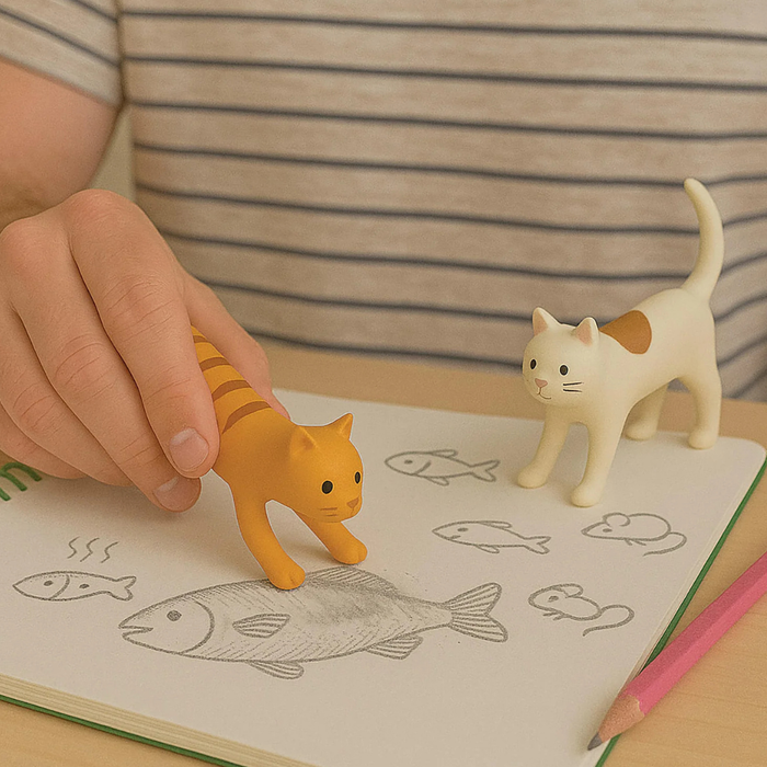 Cat Eraser Set of 4