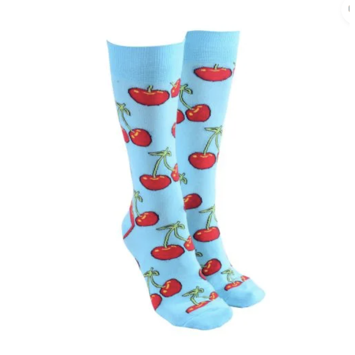 Sock Society Cherries Socks Aqua