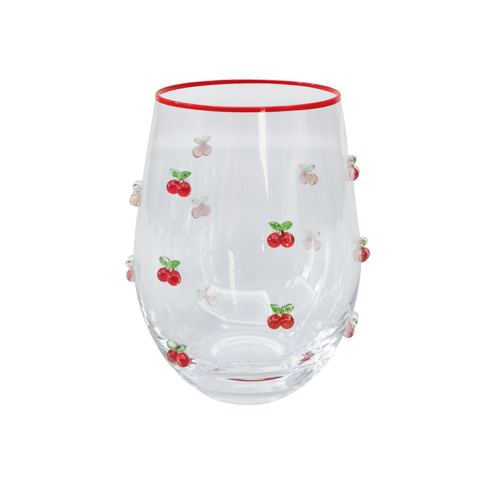 Kaya Cherry Stemless Glass Red 12cm
