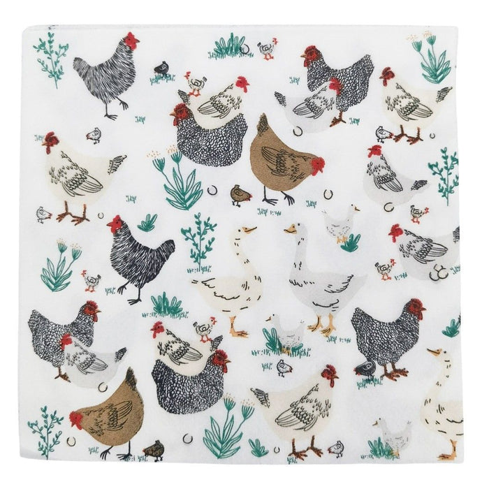 Chickens & Friends Napkins 33x33cm Pack of 20