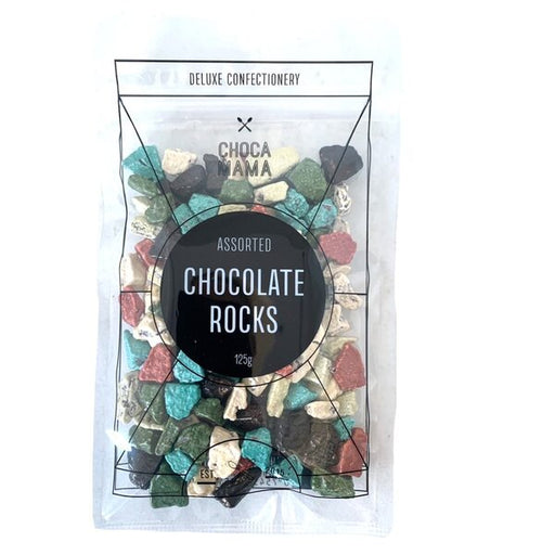 chocolate rocks in travel bag