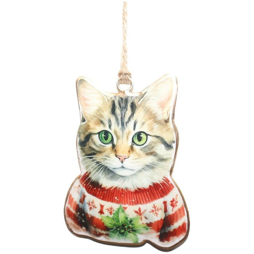 cat hanging christmas decoration