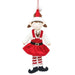 Christmas elf decoration with red dress and white hat   