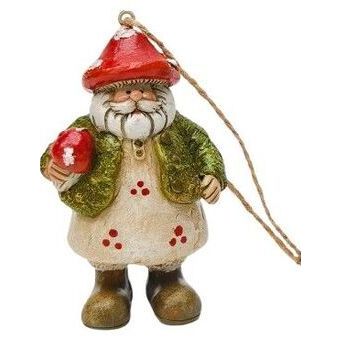 santa toadstool mushroom christmas tree hanging decoration