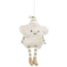 fluffy white star shaped christmas tree decoration