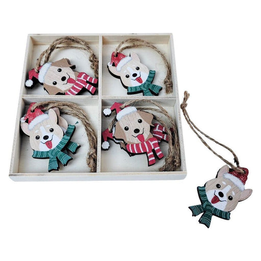 christmas dogs set of 8 hanging decorations christmas