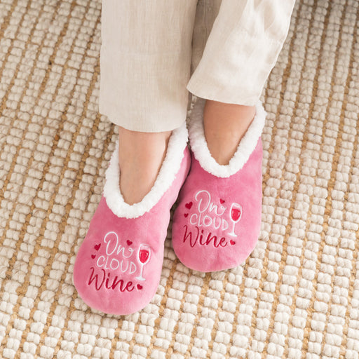 womens wine themed slippers