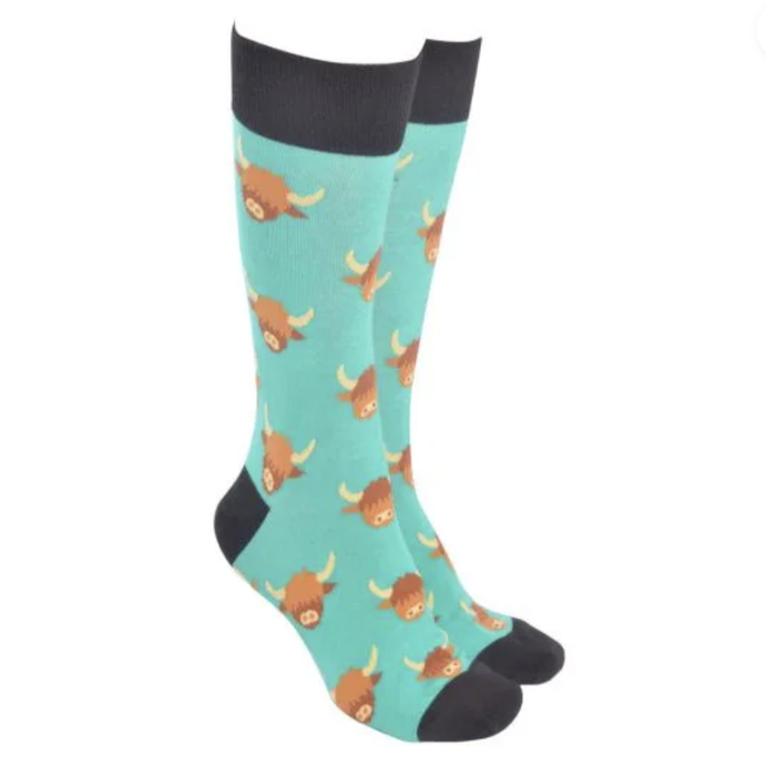 Sock Society Highland Cow Socks Green