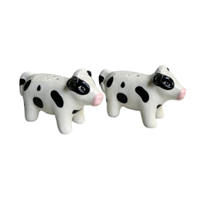 Cow Salt & Pepper Shakers White 7cm