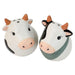 Two cow-shaped salt and pepper shakers  