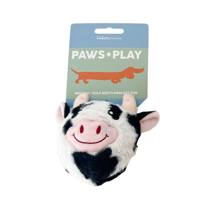 Squeaker Cow Ball Dog Toy 20cm