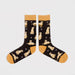 Black socks with golden lab dog pattern 