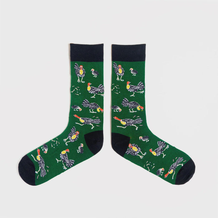 Gobble Gobble Scrub Turkey Socks Mens