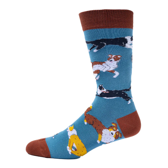 Ya Herd? Border Collie Socks Mens