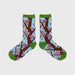 Pair of socks with koala design on a light blue background