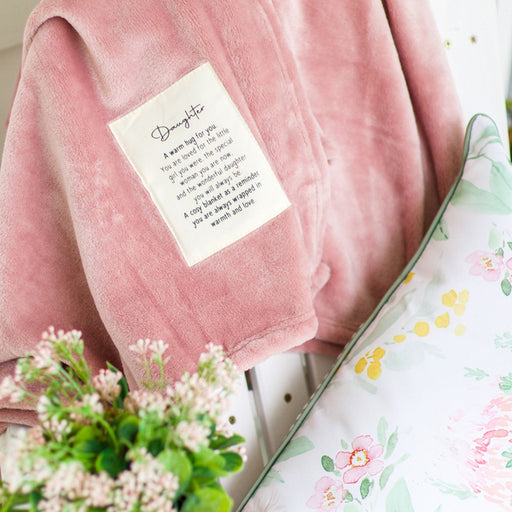 daughter warm blanket with quote