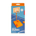 Packaging of 'Desktop Dunks' sticky notes with a basketball hoop design 
