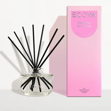 Ecoya diffuser with black sticks sweet pea & jasmine