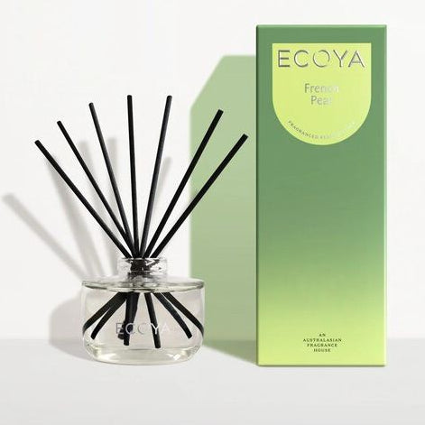 Ecoya diffuser with black sticks french pear