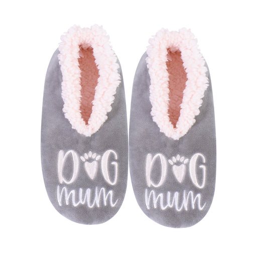 lined dog mum slippers