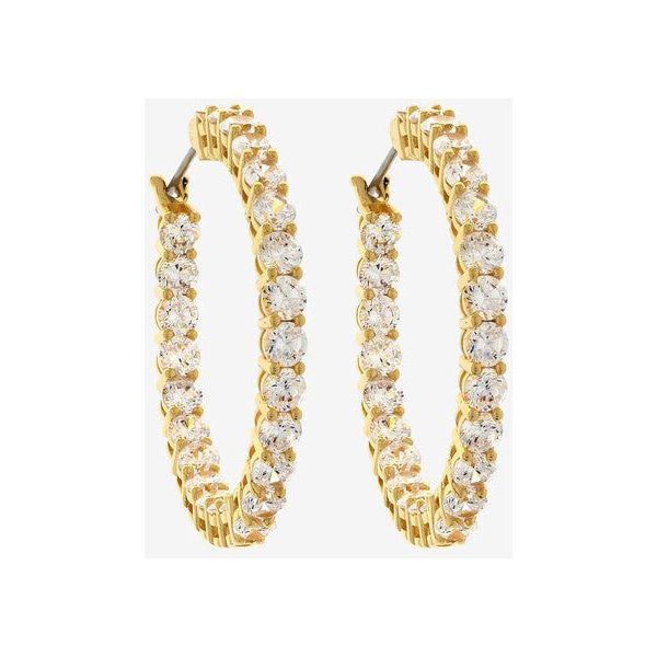 gold dolce vita hoops with diamantes