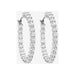 silver hoop earrings with diamantes