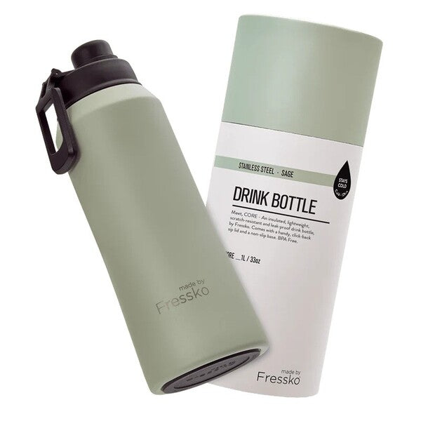 Green stainless steel drink bottle 
