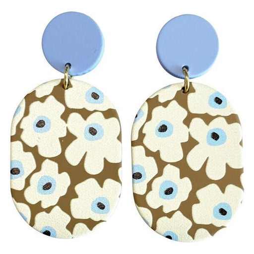 floral printed earrings on sale