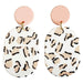 leopard print pink design earrings on sale 