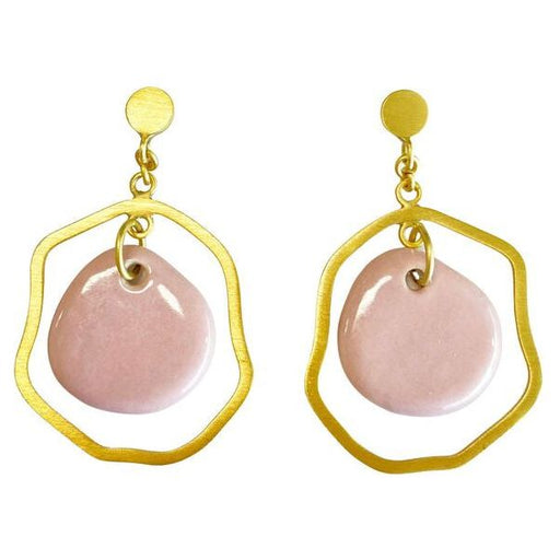 pink nad gold discounted sale earrings