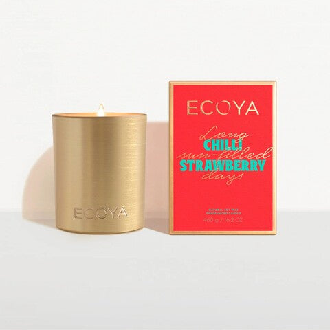 ecoya chilli strawberry christmas candle
