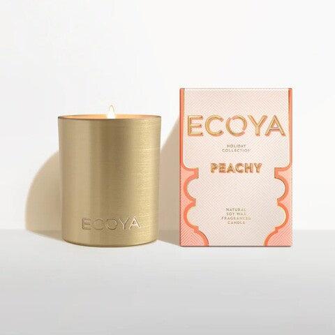 ecoya peach scented candle