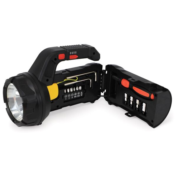 Black flashlight tool set