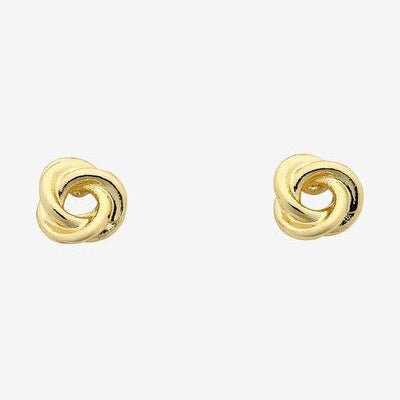 Pair of gold knot earrings 