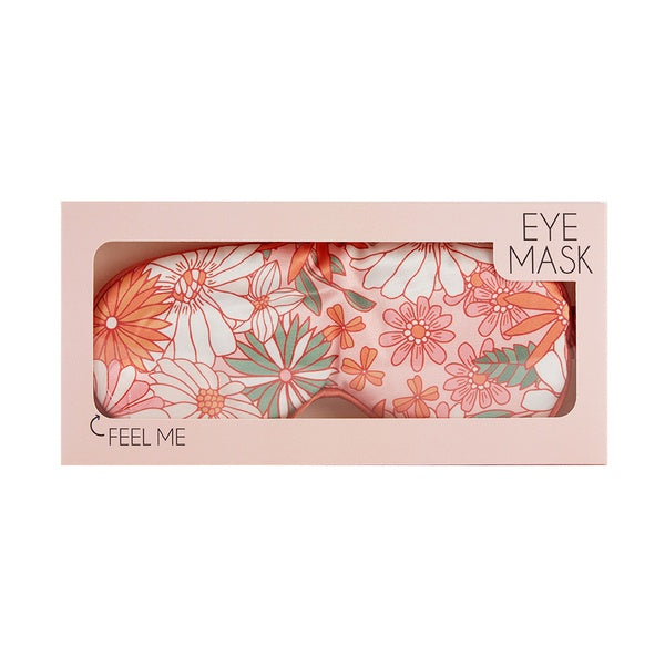 retro floral soft eye mask for bedtime