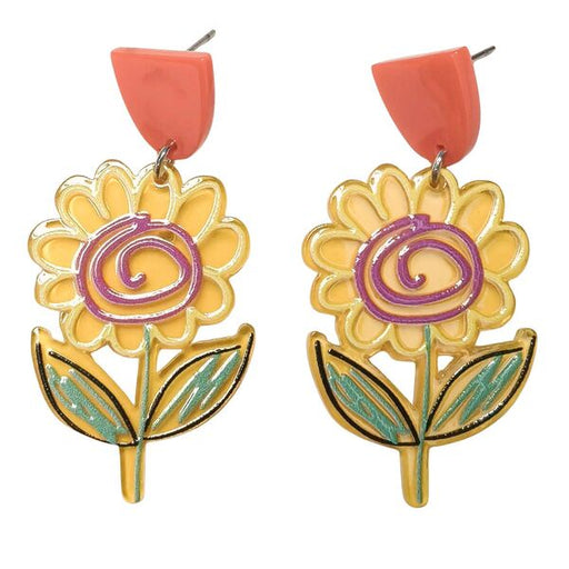 Flower-shaped earrings 
