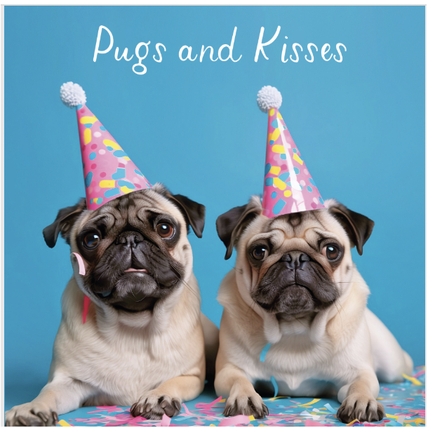 Pugs and Kisses Card