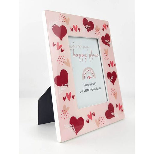 happy plave love hearts frame