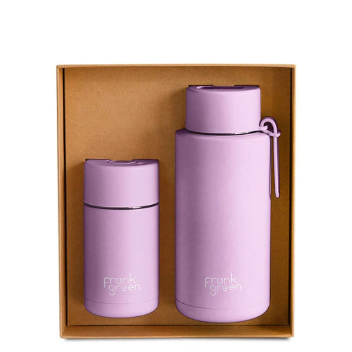 frank green gift pack set lilac haze water bottle and cup large